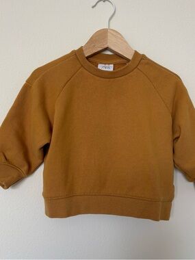 Zara Mustard Crewneck Sweatshirt 6-9m